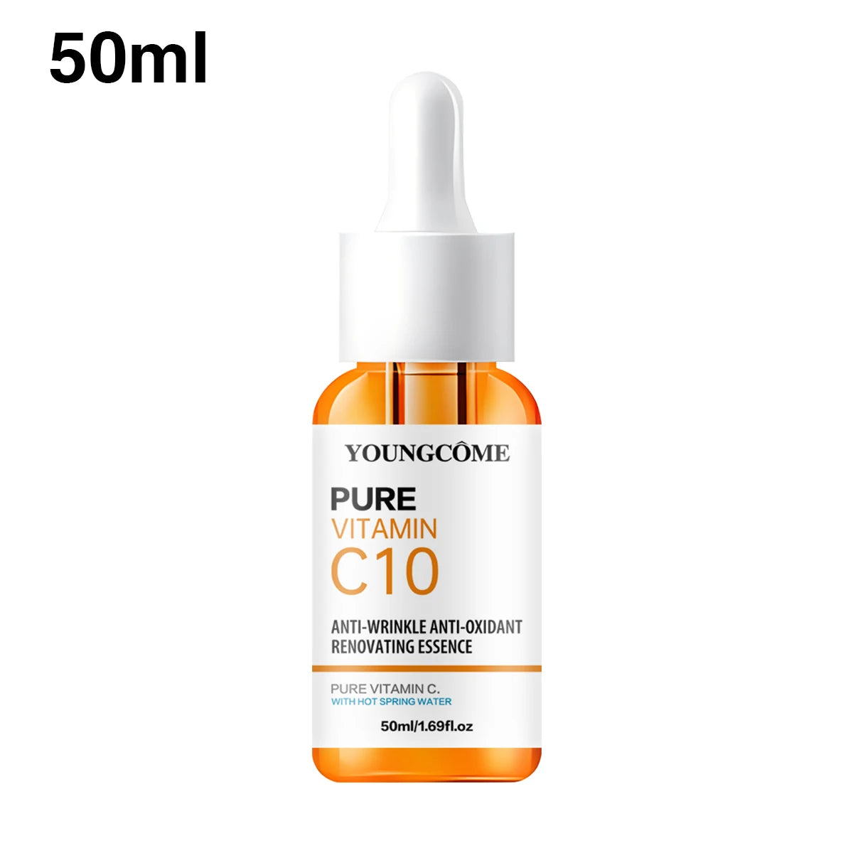 Esencia Facial de vitamina C, ácido hialurónico, suero iluminador de piel oscura, se desvanece, líneas finas, reparación hidratante, suero opaco, cuidado de la piel Facial