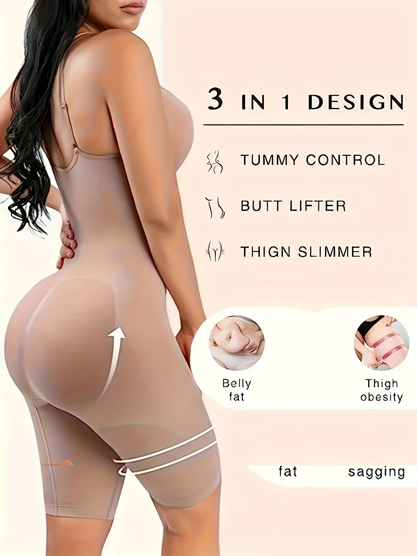 Seamless Shaping Romper - Firm Tummy Control & Butt Lifting - Womens Solid Slip Body Shaper - Comfortable Underwear & Smooth Shapewear