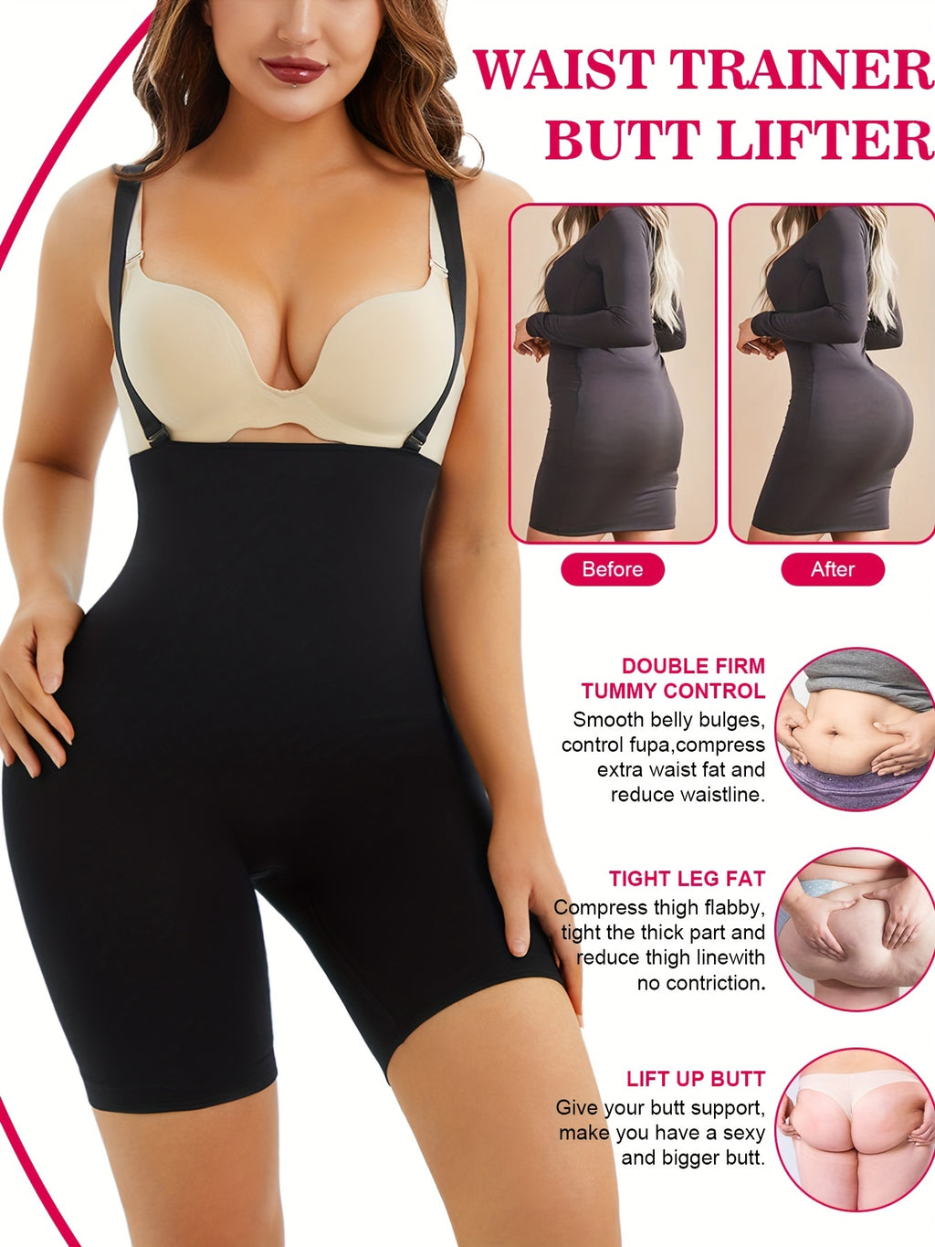 High Waist Shaping Shorts, Tummy Control Compression Shorts To Lift & Shape Buttocks, Women's Underwear & Shapewear