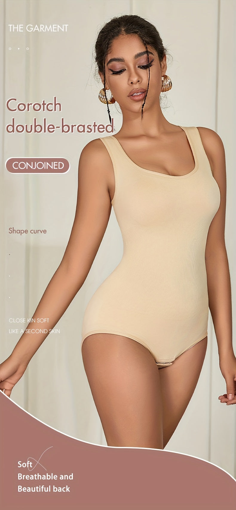Seamless Solid Shaping Bodysuit, Tummy Control Butt Lifting Slimmer Body Shaper, Women's Underwear & Shapewear