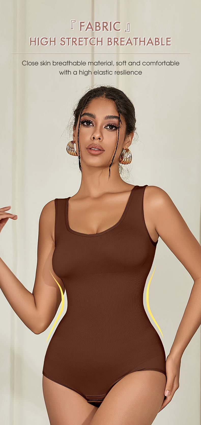 Seamless Solid Shaping Bodysuit, Tummy Control Butt Lifting Slimmer Body Shaper, Women's Underwear & Shapewear