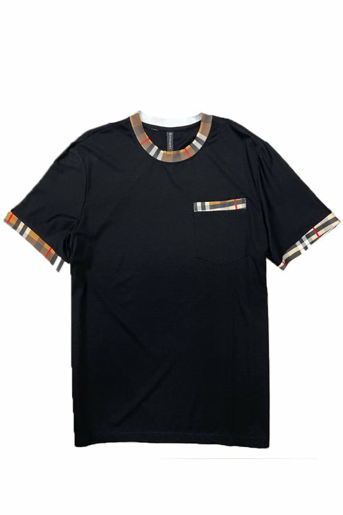 Camiseta con detalles de cuadros | Checkered Detail T-Shirt
