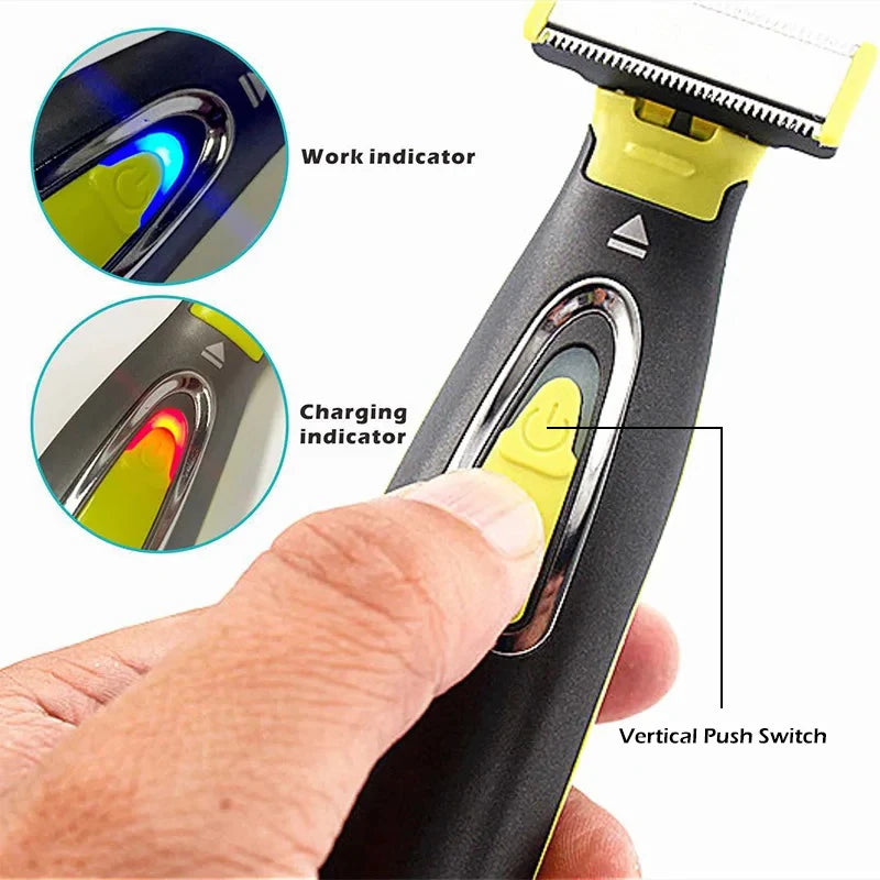 Afeitadora eléctrica MLG para hombres y mujeres, recortadora portátil de cuerpo completo, maquinilla de afeitar con hoja en forma de T USB para barba, axila, lavable