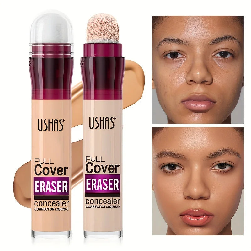 Nuevo Corrector de cabeza de esponja para ojeras, pecas, acné, pigmentación y imperfecciones, base líquida hidratante de larga duración