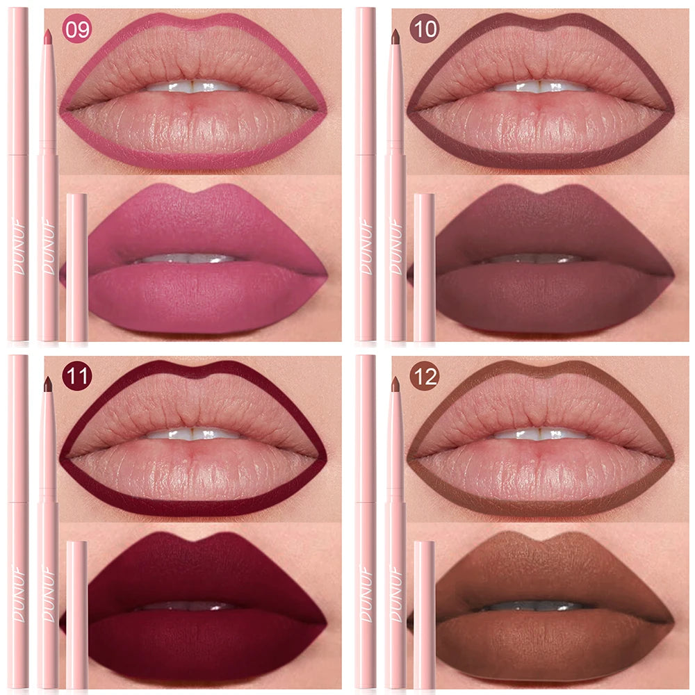 Juego de 6 uds de lápiz labial de larga duración, resistente al agua, a prueba de sudor, fácil colorear, no se decolora, juego de brillo de labios, maquillaje de belleza