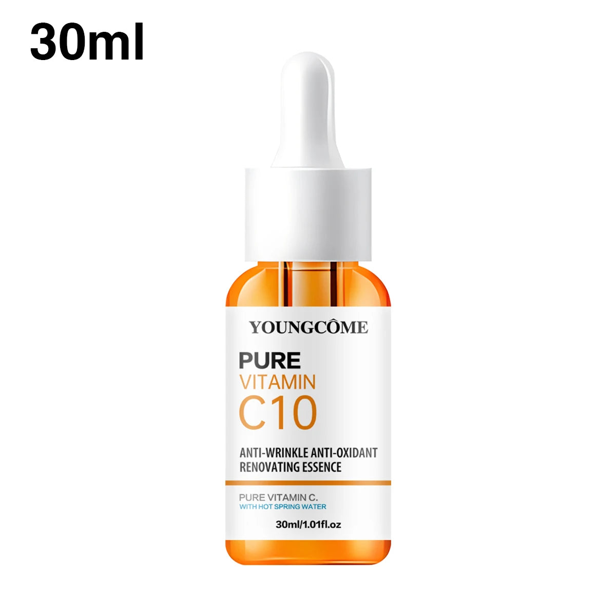 Esencia Facial de vitamina C, ácido hialurónico, suero iluminador de piel oscura, se desvanece, líneas finas, reparación hidratante, suero opaco, cuidado de la piel Facial