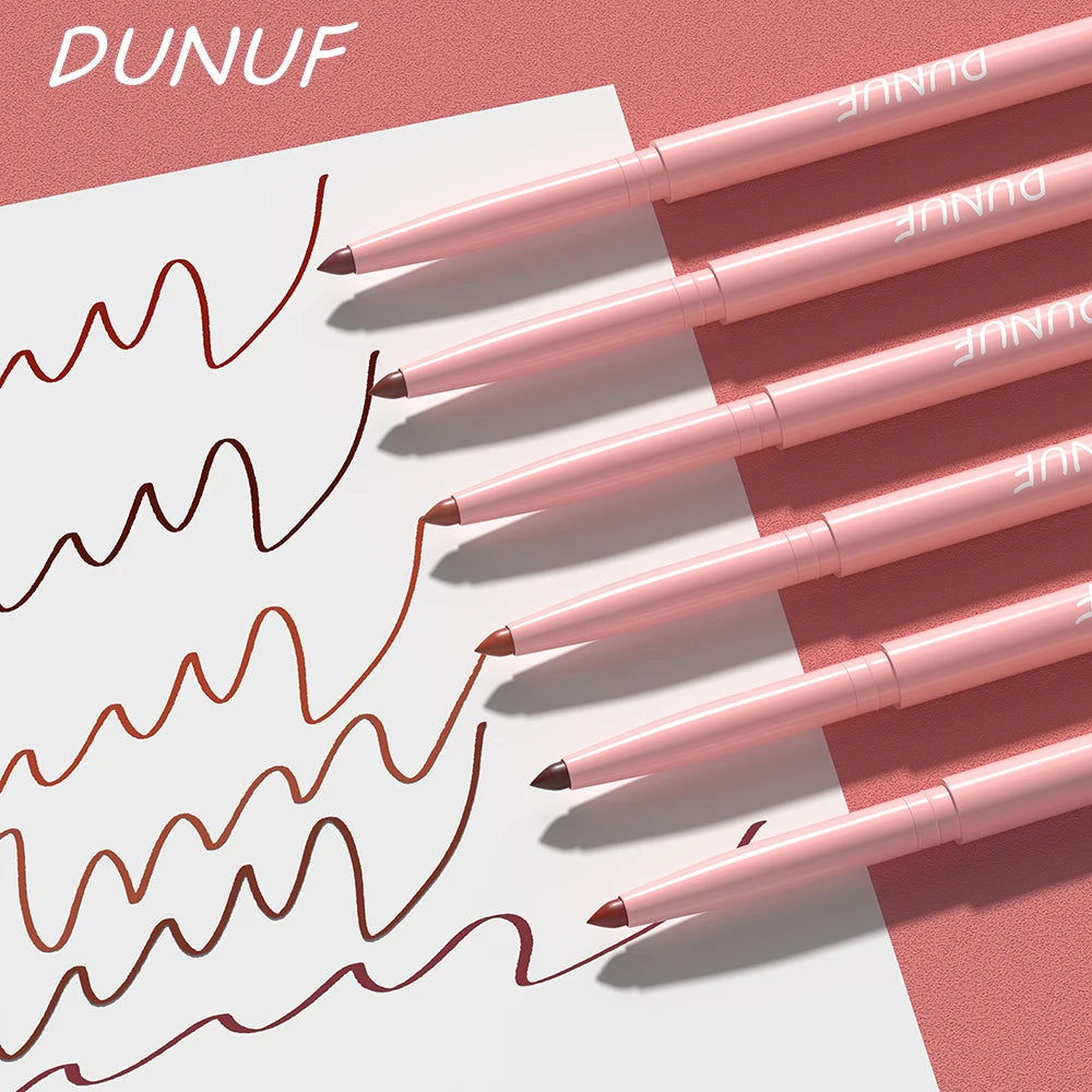 Juego de 6 uds de lápiz labial de larga duración, resistente al agua, a prueba de sudor, fácil colorear, no se decolora, juego de brillo de labios, maquillaje de belleza
