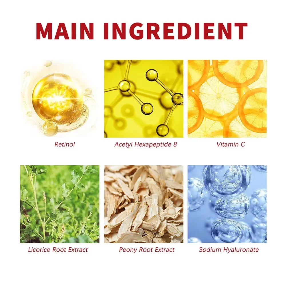 Crema reafirmante de Retinol, crema facial de colágeno para arrugas suaves, crema hidratante para blanquear, productos para iluminar la piel
