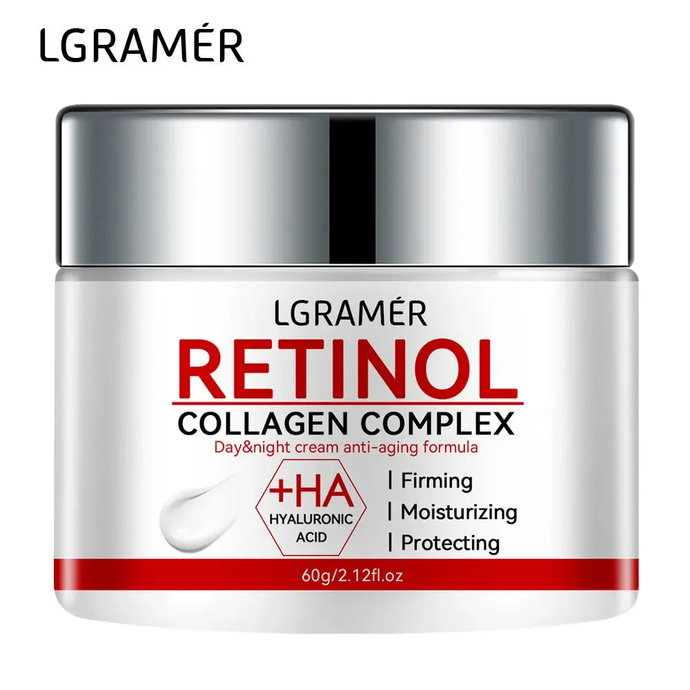 Crema reafirmante de Retinol, crema facial de colágeno para arrugas suaves, crema hidratante para blanquear, productos para iluminar la piel