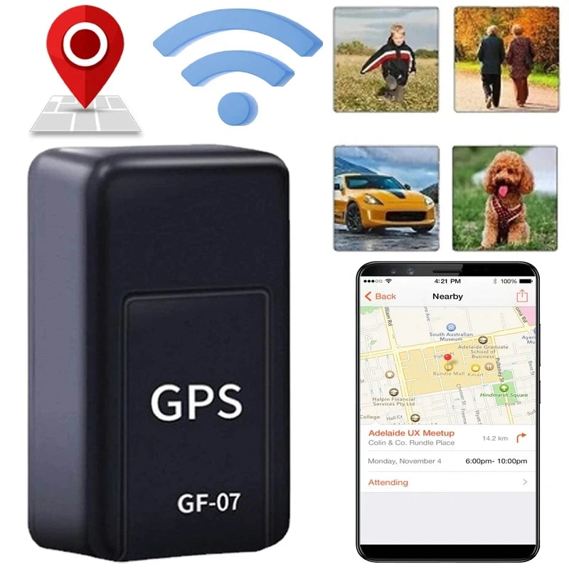 Rastreador Mini GPS magnético GF07, localizador de vehículos en tiempo Real, dispositivo de seguimiento de mascotas para coche, localizador GPS portátil compacto, aplicación de posición