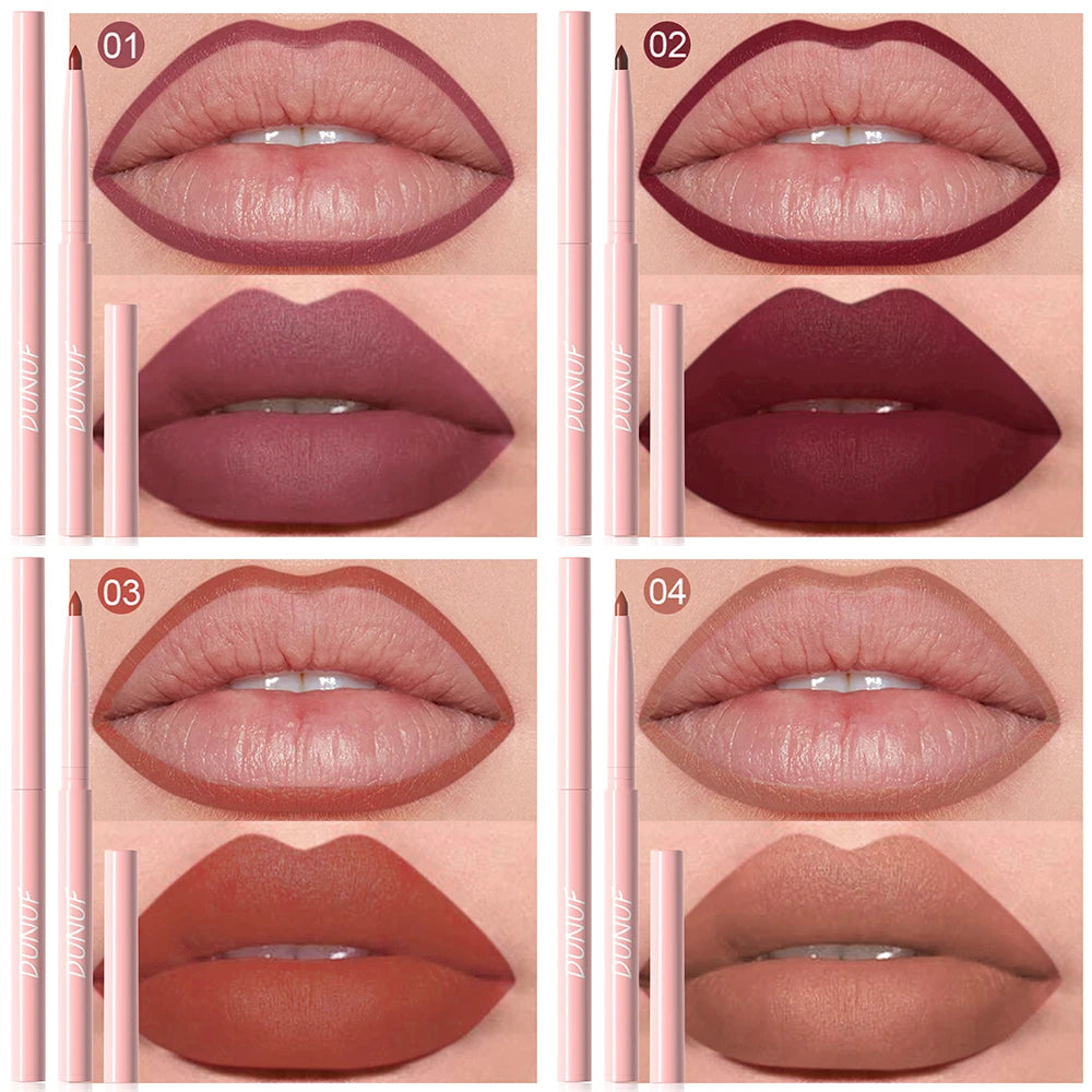 Juego de 6 uds de lápiz labial de larga duración, resistente al agua, a prueba de sudor, fácil colorear, no se decolora, juego de brillo de labios, maquillaje de belleza