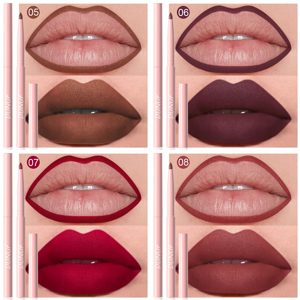 Juego de 6 uds de lápiz labial de larga duración, resistente al agua, a prueba de sudor, fácil colorear, no se decolora, juego de brillo de labios, maquillaje de belleza