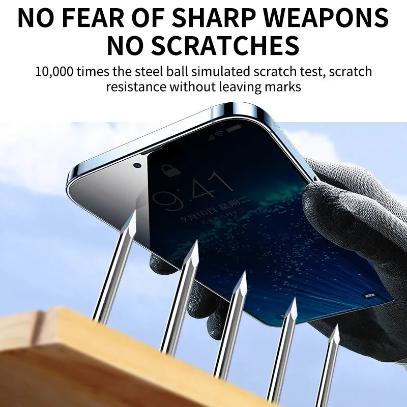 🔥 Vidrio Templado Antiespía 6 en 1 – Protección Total para iPhone 11 / 12 / 13 / 14 / 15 Pro Max | Pantalla + Cámara | Privacidad y Resistencia 9H