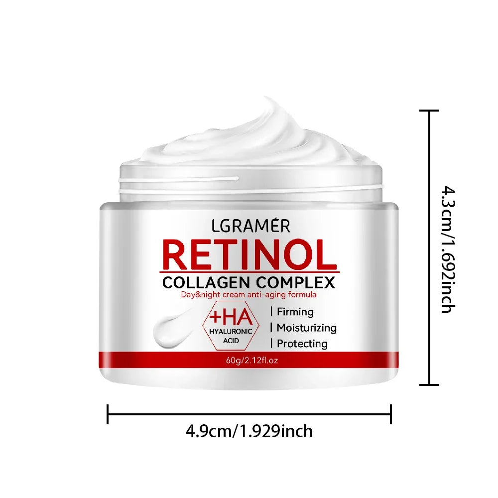Crema reafirmante de Retinol, crema facial de colágeno para arrugas suaves, crema hidratante para blanquear, productos para iluminar la piel