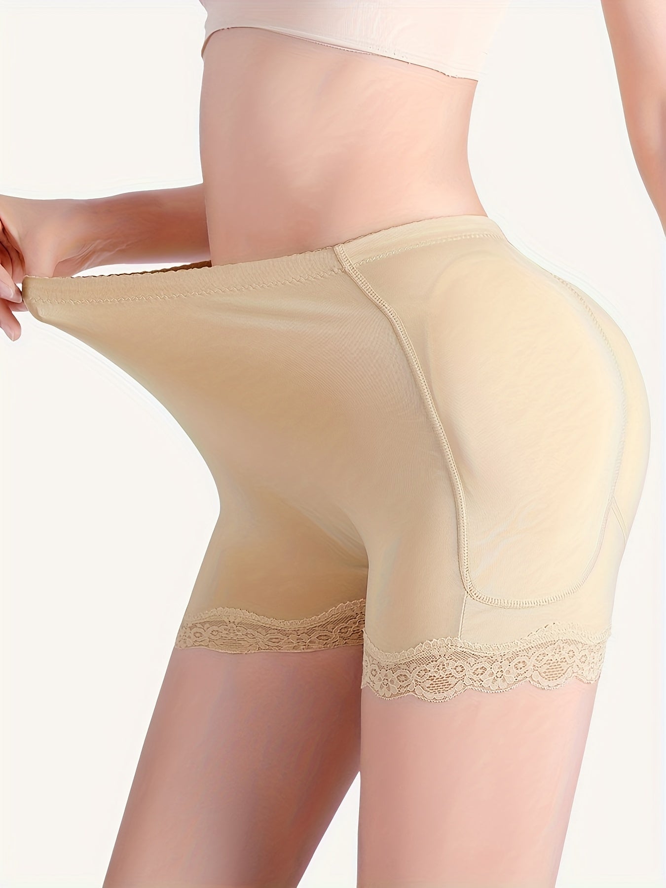 High Waist Lace Trim Shaping Panties - Tummy Control & Butt Lifting Compression - Seamless Womens Shapewear for Daily Figure Enhancing - Comfortable Sexy Underwear