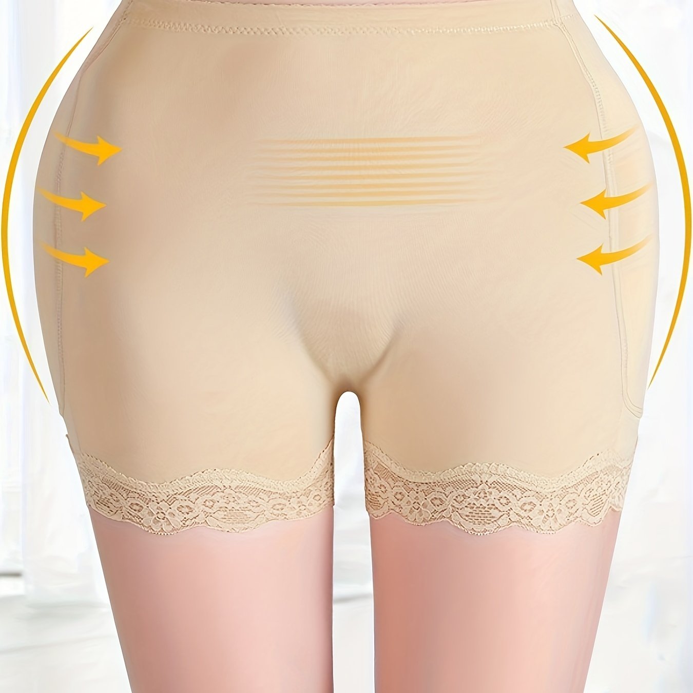 High Waist Lace Trim Shaping Panties - Tummy Control & Butt Lifting Compression - Seamless Womens Shapewear for Daily Figure Enhancing - Comfortable Sexy Underwear