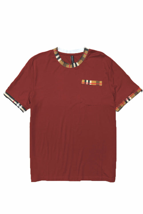 Camiseta con detalles de cuadros | Checkered Detail T-Shirt
