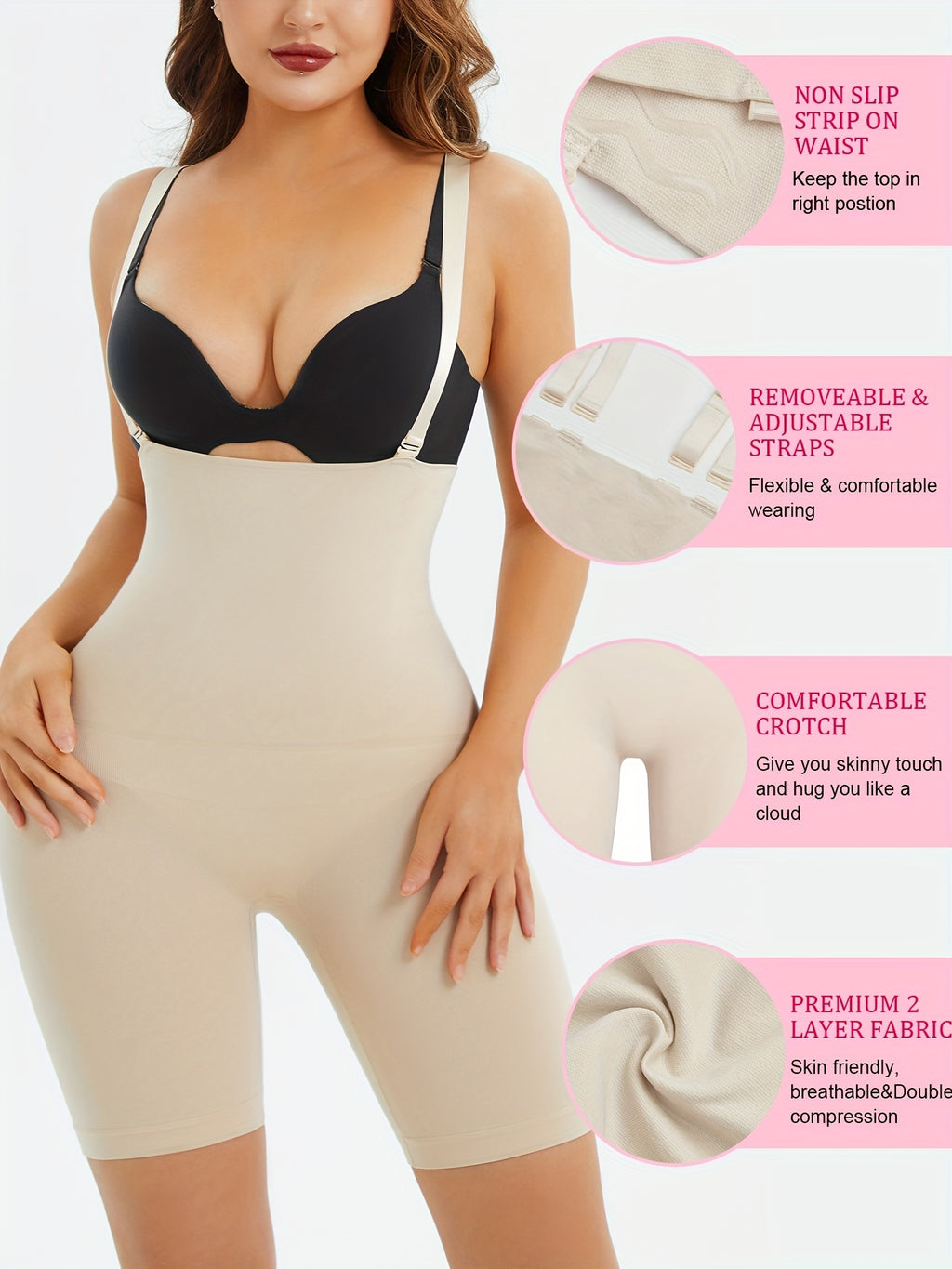 High Waist Shaping Shorts, Tummy Control Compression Shorts To Lift & Shape Buttocks, Women's Underwear & Shapewear