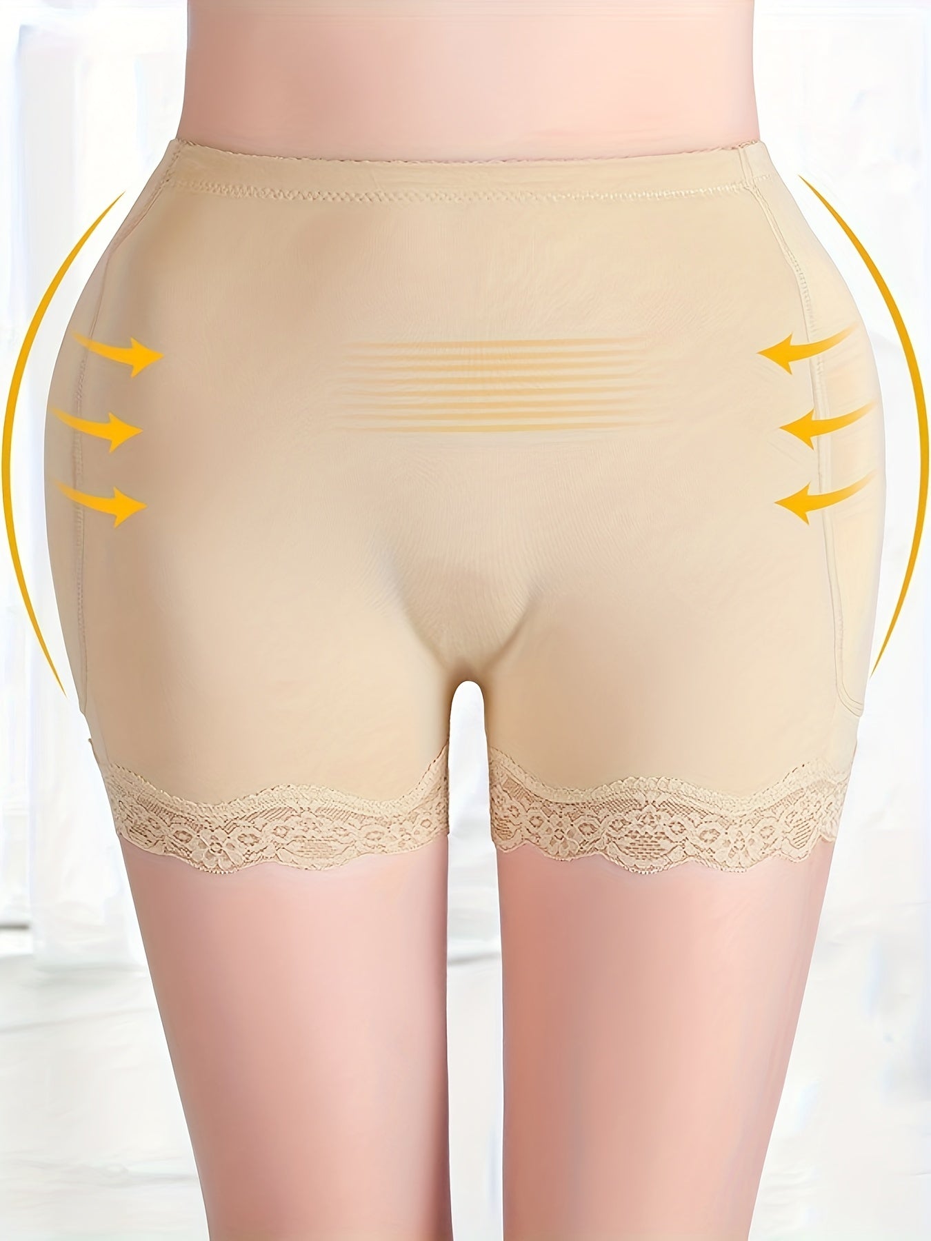 High Waist Lace Trim Shaping Panties - Tummy Control & Butt Lifting Compression - Seamless Womens Shapewear for Daily Figure Enhancing - Comfortable Sexy Underwear